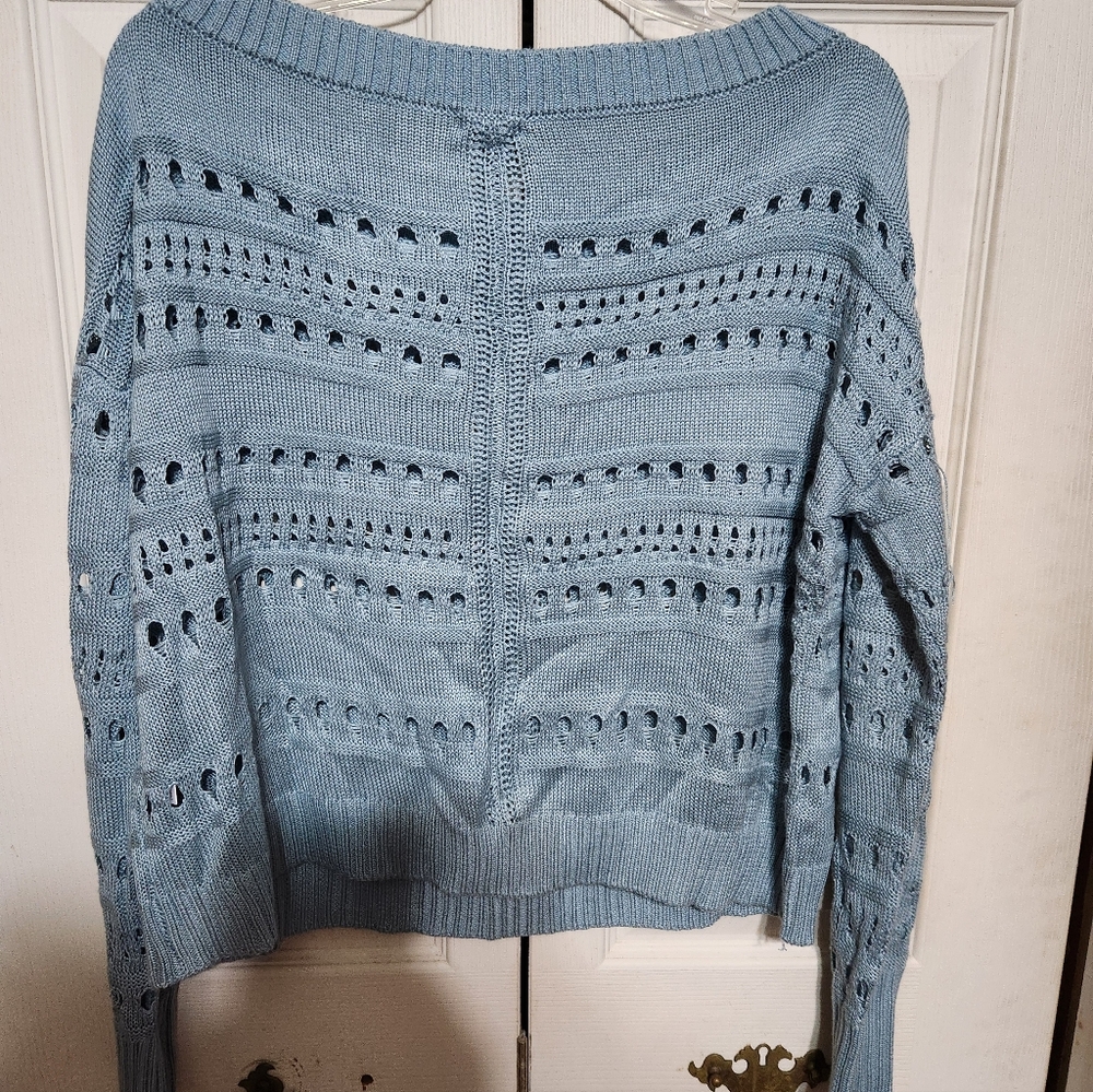 Soho Women's Knit Sweater in Soft Blue - Picture 9 of 9